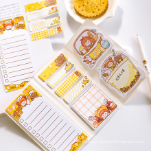 Memo Pad Cartoon Cute Sticky Notes Multi Folding Writing Pads Label Mark Kawaii Stationery School Supply